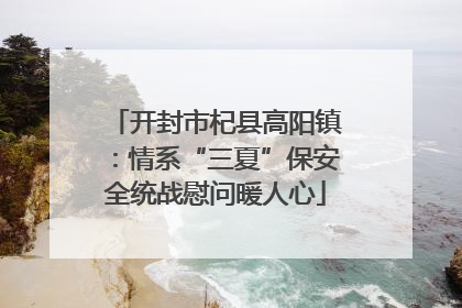 开封市杞县高阳镇：情系“三夏”保安全统战慰问暖人心