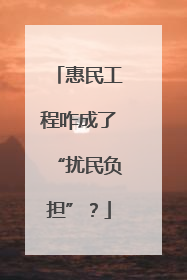 惠民工程咋成了“扰民负担”？