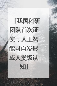 我国科研团队首次证实，人工智能可自发形成人类级认知