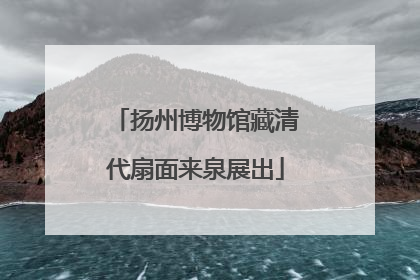 扬州博物馆藏清代扇面来泉展出