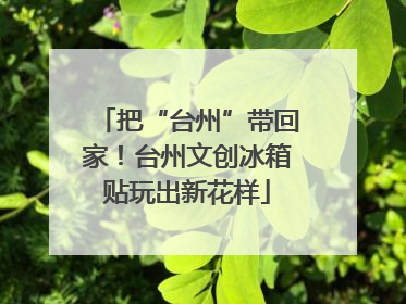 把“台州”带回家！台州文创冰箱贴玩出新花样
