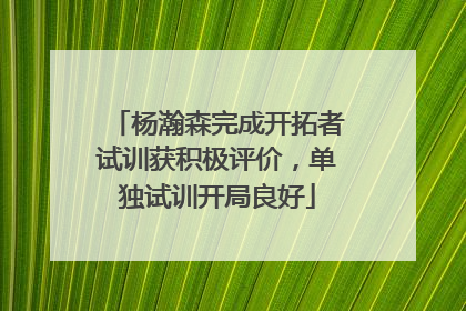 杨瀚森完成开拓者试训获积极评价，单独试训开局良好