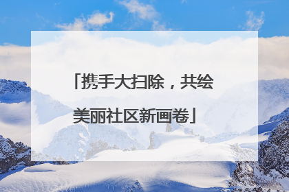 携手大扫除，共绘美丽社区新画卷