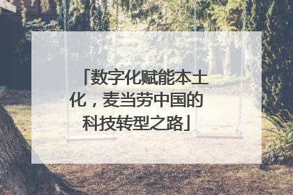 数字化赋能本土化，麦当劳中国的科技转型之路