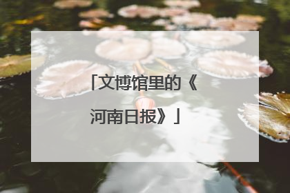 文博馆里的《河南日报》