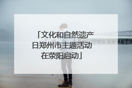 文化和自然遗产日郑州市主题活动在荥阳启动