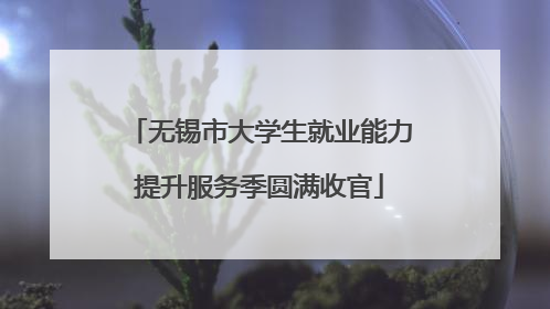 无锡市大学生就业能力提升服务季圆满收官