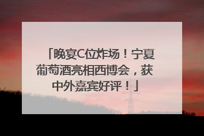 晚宴C位炸场！宁夏葡萄酒亮相西博会，获中外嘉宾好评！