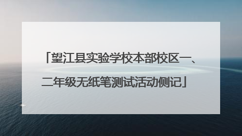 望江县实验学校本部校区一、二年级无纸笔测试活动侧记