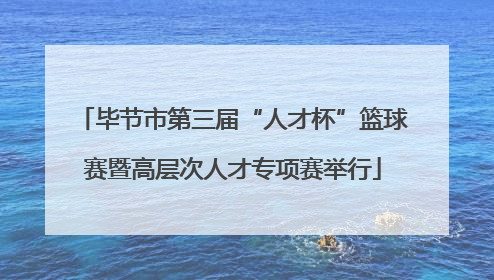 毕节市第三届“人才杯”篮球赛暨高层次人才专项赛举行