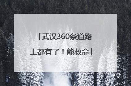 武汉360条道路上都有了！能救命
