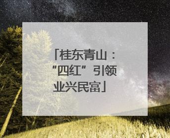 桂东青山：“四红”引领 业兴民富