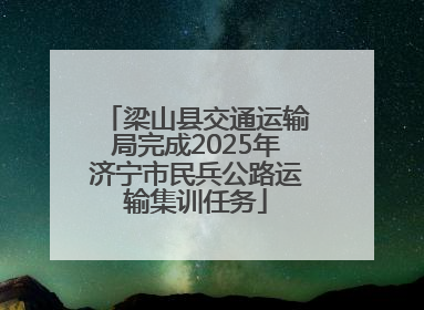 梁山县交通运输局完成2025年济宁市民兵公路运输集训任务