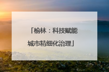 榆林：科技赋能城市精细化治理