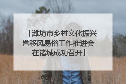 潍坊市乡村文化振兴暨移风易俗工作推进会在诸城成功召开