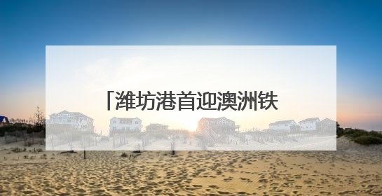 潍坊港首迎澳洲铁矿直达船 海事局护航降本增效新通道