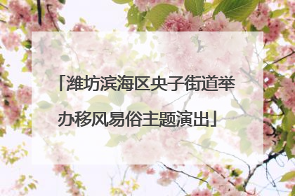 潍坊滨海区央子街道举办移风易俗主题演出