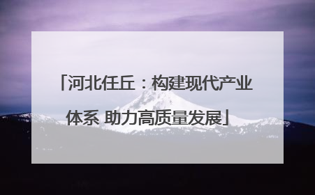 河北任丘：构建现代产业体系 助力高质量发展