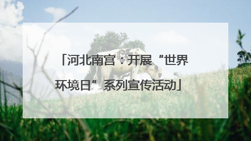 河北南宫：开展“世界环境日”系列宣传活动