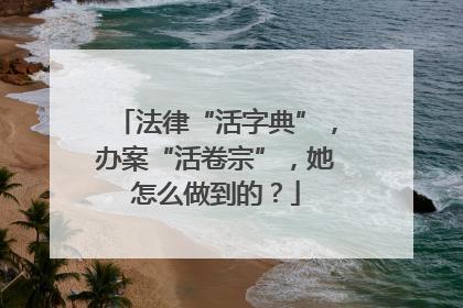 法律“活字典”，办案“活卷宗”，她怎么做到的？