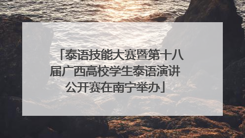 泰语技能大赛暨第十八届广西高校学生泰语演讲公开赛在南宁举办