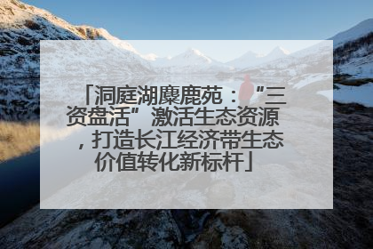 洞庭湖麋鹿苑：“三资盘活”激活生态资源，打造长江经济带生态价值转化新标杆