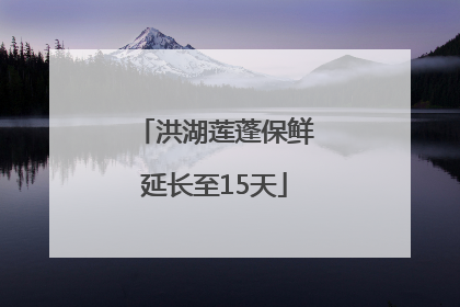 洪湖莲蓬保鲜延长至15天