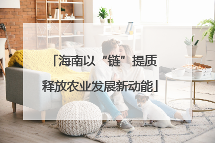 海南以“链”提质 释放农业发展新动能
