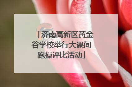 济南高新区黄金谷学校举行大课间跑操评比活动