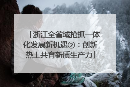 浙江全省域抢抓一体化发展新机遇②：创新热土共育新质生产力