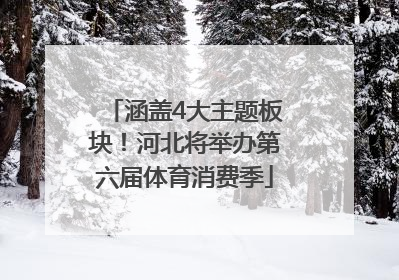 涵盖4大主题板块！河北将举办第六届体育消费季