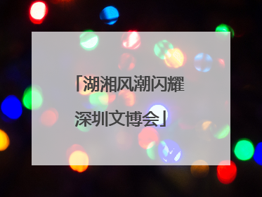 湖湘风潮闪耀深圳文博会