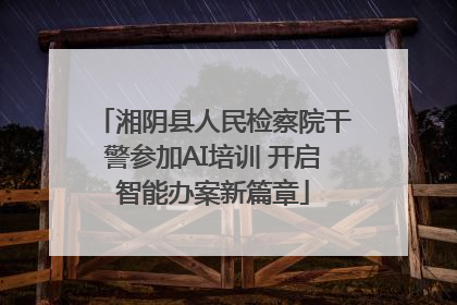 湘阴县人民检察院干警参加AI培训 开启智能办案新篇章