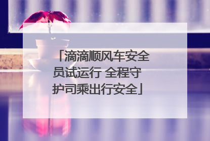 滴滴顺风车安全员试运行 全程守护司乘出行安全
