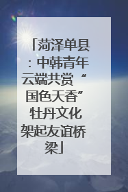 菏泽单县：中韩青年云端共赏“国色天香” 牡丹文化架起友谊桥梁