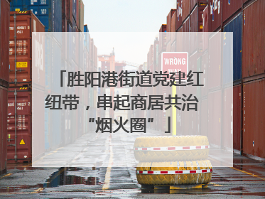 胜阳港街道党建红纽带，串起商居共治 “烟火圈”