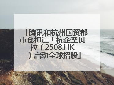 腾讯和杭州国资都重仓押注！杭企圣贝拉（2508.HK）启动全球招股