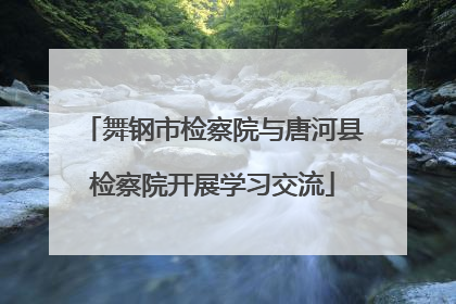 舞钢市检察院与唐河县检察院开展学习交流