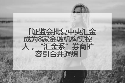 证监会批复中央汇金成为8家金融机构实控人，“汇金系”券商扩容引合并遐想