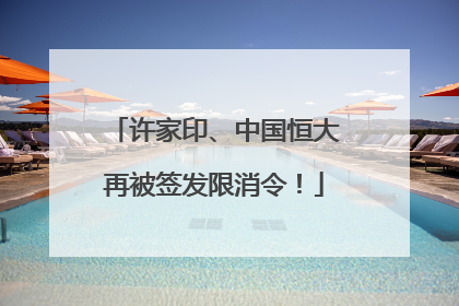 许家印、中国恒大再被签发限消令！