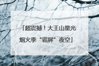超震撼！大王山星光烟火季“霸屏”夜空