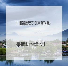 邯郸复兴区鲜桃采摘助农增收