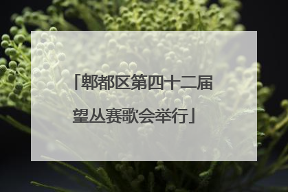 郫都区第四十二届望丛赛歌会举行
