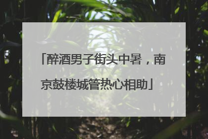 醉酒男子街头中暑，南京鼓楼城管热心相助