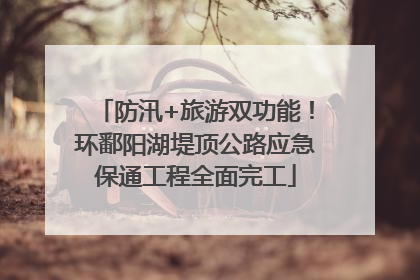防汛+旅游双功能！环鄱阳湖堤顶公路应急保通工程全面完工