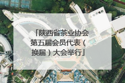 陕西省茶业协会第五届会员代表（换届）大会举行