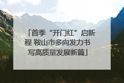 首季“开门红”启新程 鞍山市多向发力书写高质量发展新篇