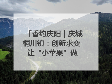 香约庆阳｜庆城桐川镇：创新求变 让“小苹果”做成“大产业”