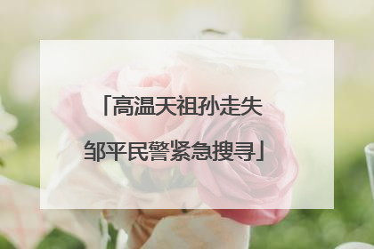 高温天祖孙走失 邹平民警紧急搜寻
