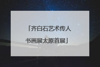 齐白石艺术传人书画展太原首展